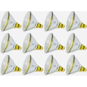 Set Of 12 GE Spotlight Medium Base Light‎ Bulb Indoor Outdoor, PAR38, 150W, 120V